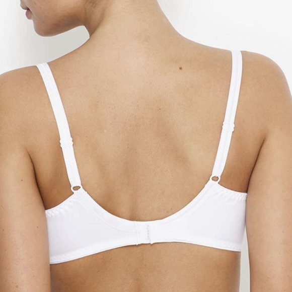 New Chantelle Underwire Ruffled Embroidered Mesh Bra 1381 in Ivory 38DD - Picture 5 of 9